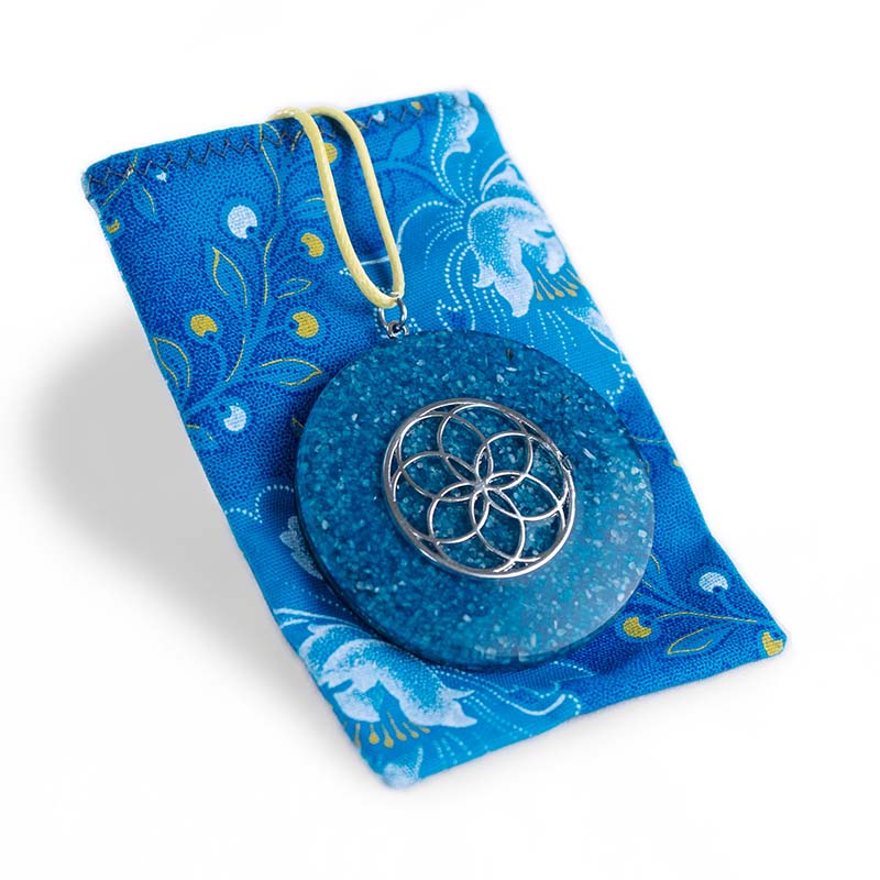 Beautiful Orgonite Pendant with Dolomite for EMF protection and clarity of mind