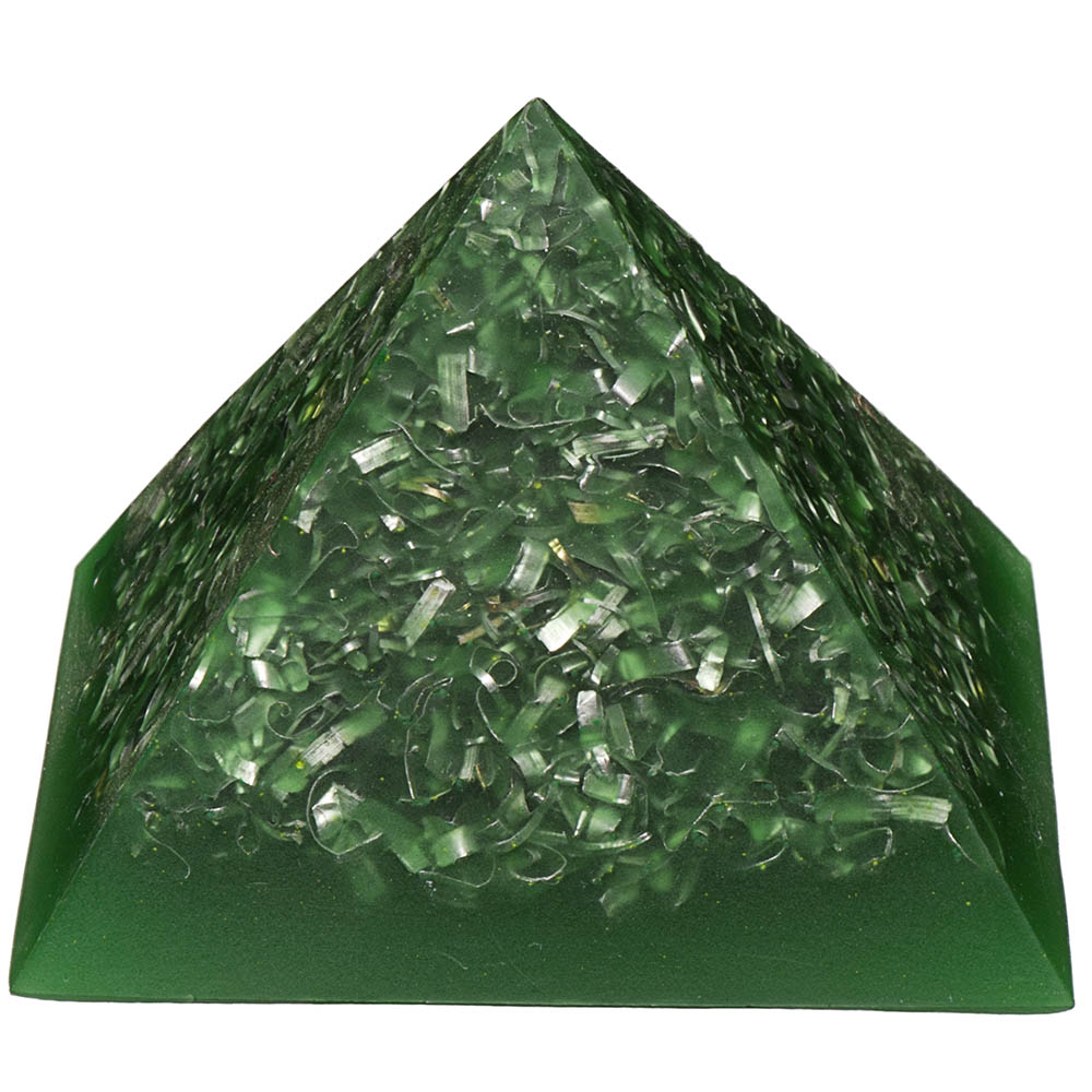 Orgonite pyramid medium green