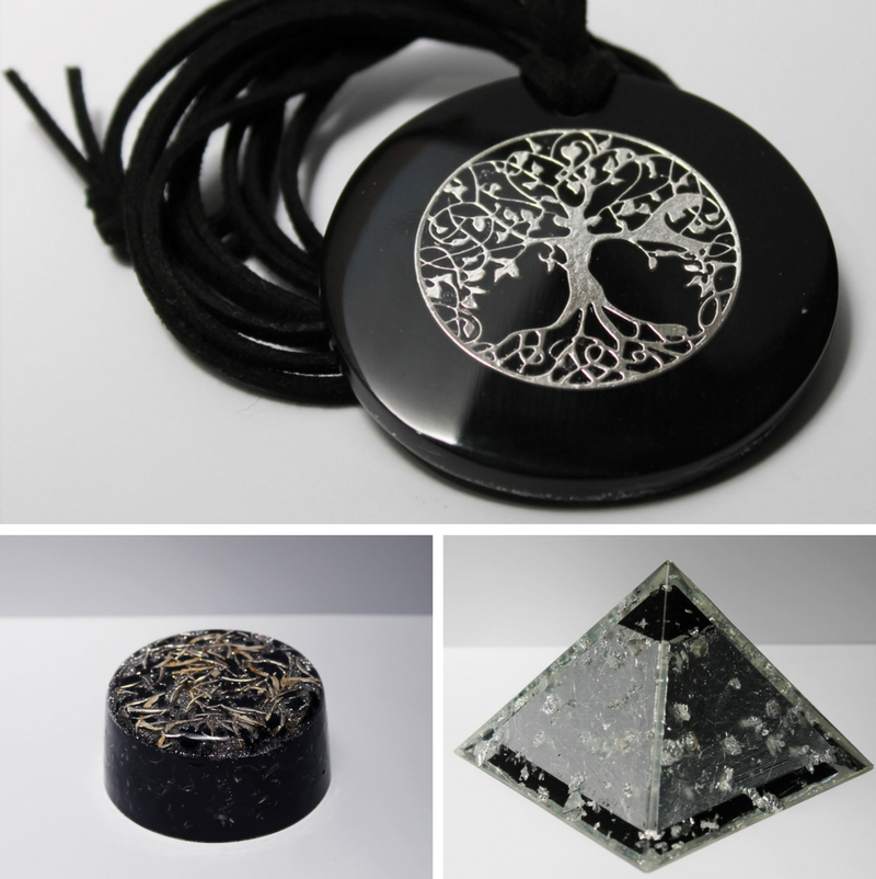 Paquete de plata y shungita