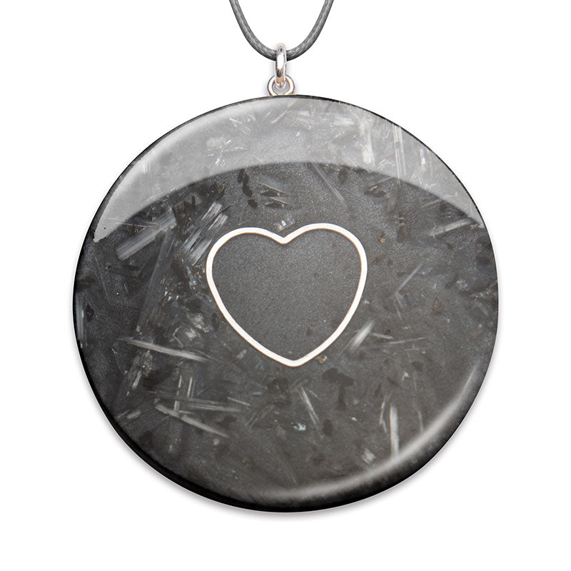 Selenite Silver Heart