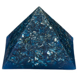 Blue orgonite pyramid M